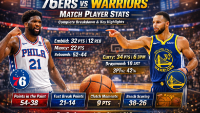 76ers vs Golden State Warriors Match Player Stats