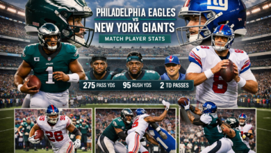 Philadelphia Eagles vs New York Giants Match Player Stats