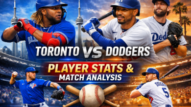 Toronto Blue Jays vs Dodgers Match Player Stats