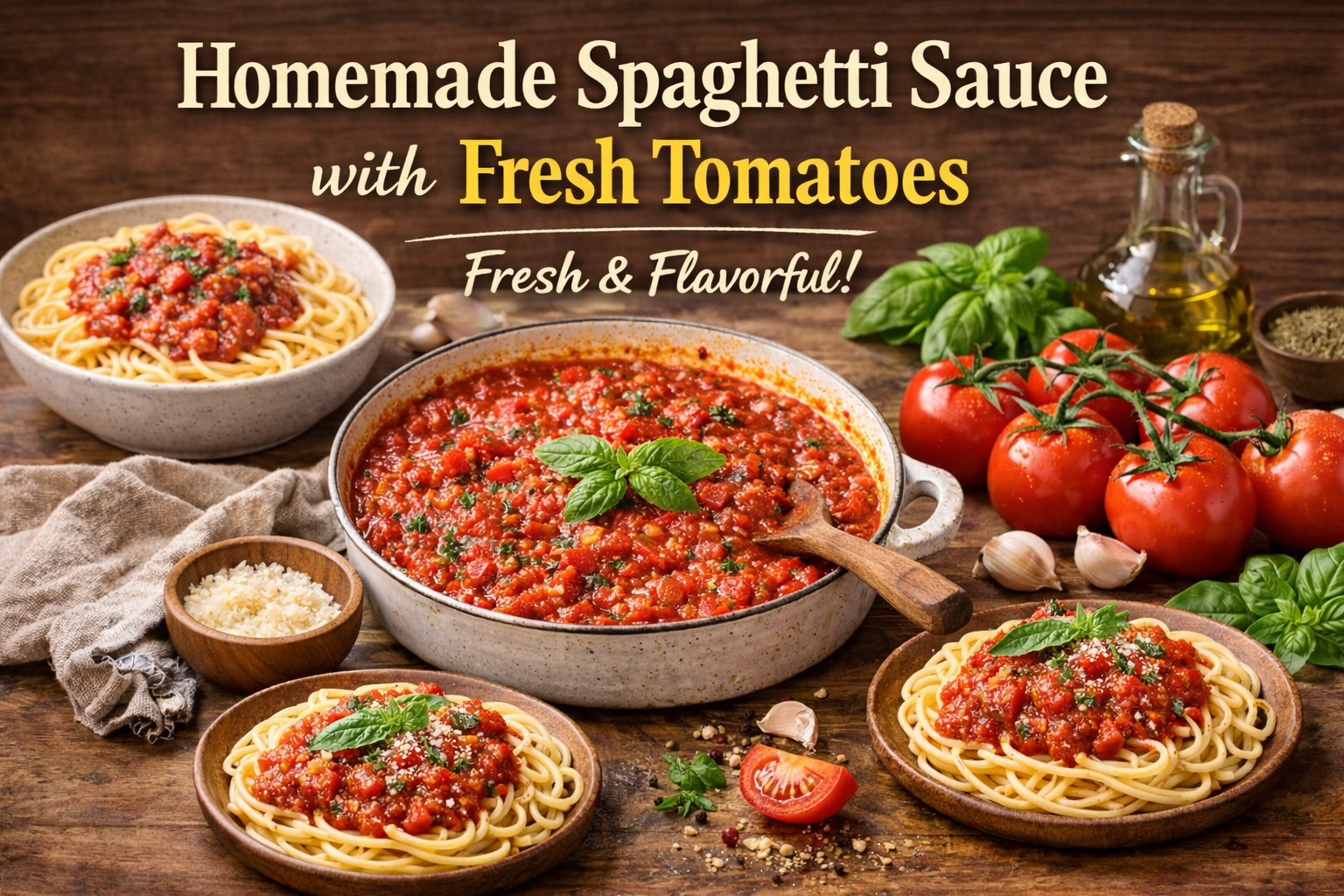 Homemade Spaghetti Sauce with Fresh Tomatoes