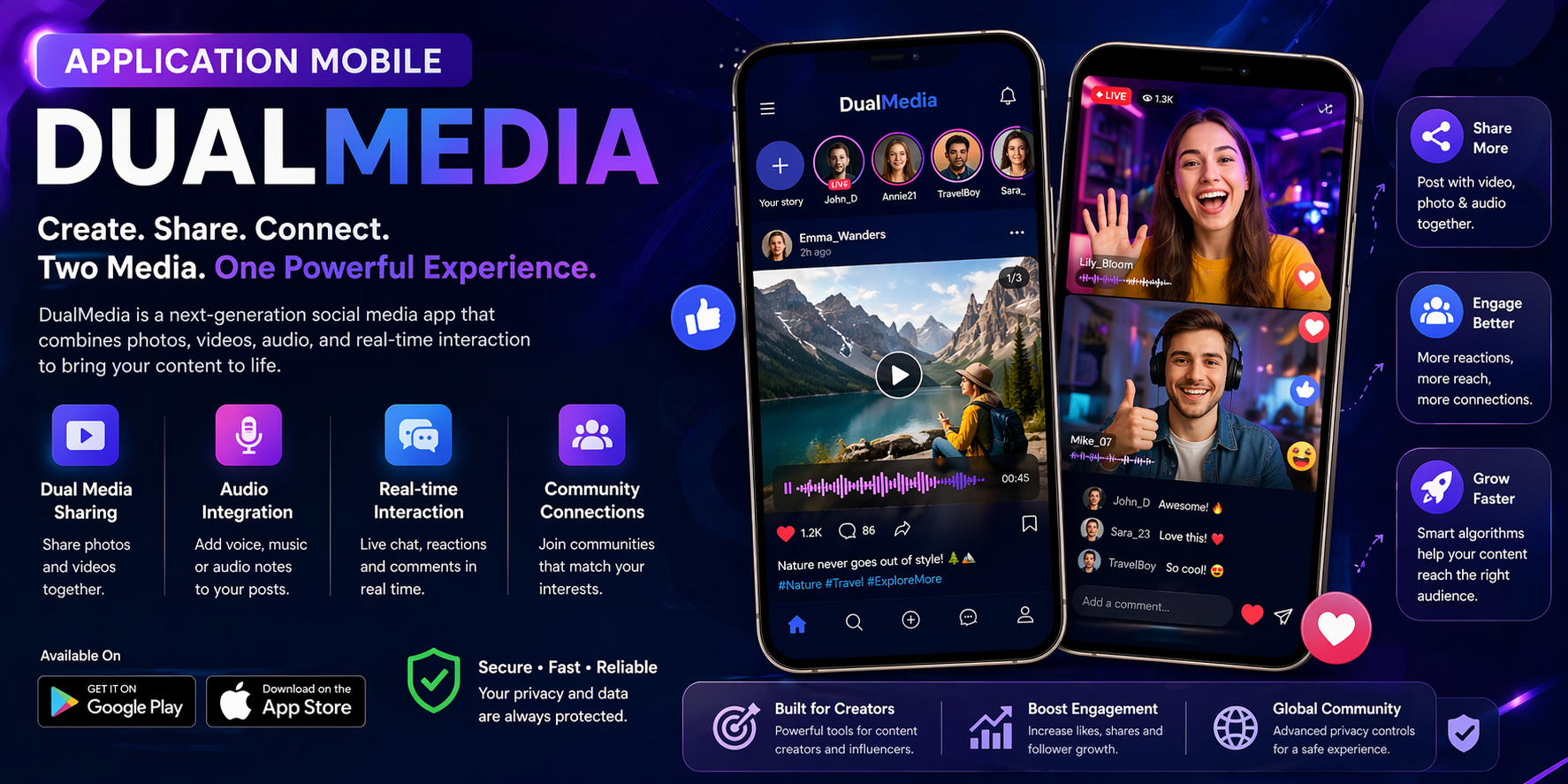 Application Mobile DualMedia