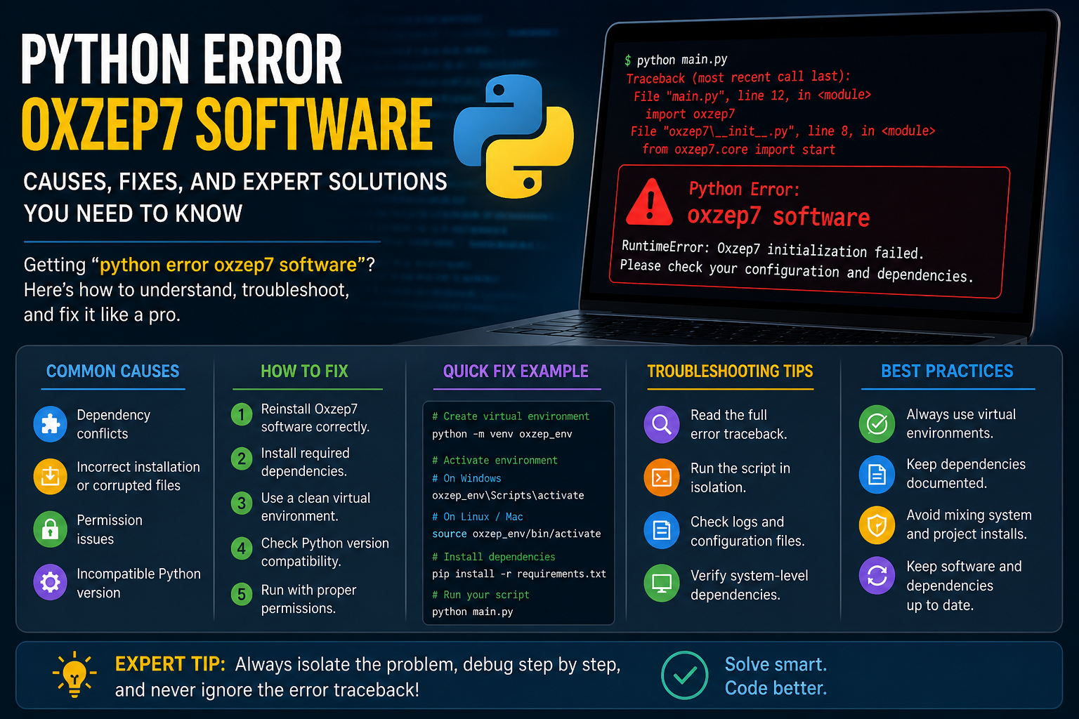 Python Error Oxzep7 Software